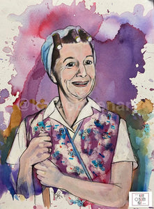 Hilda Ogden Original Painting Portrait Art