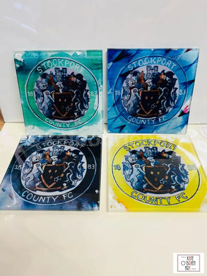Set Of 4 Deluxe Glass Coasters Kit Colours 23/24 Coaster