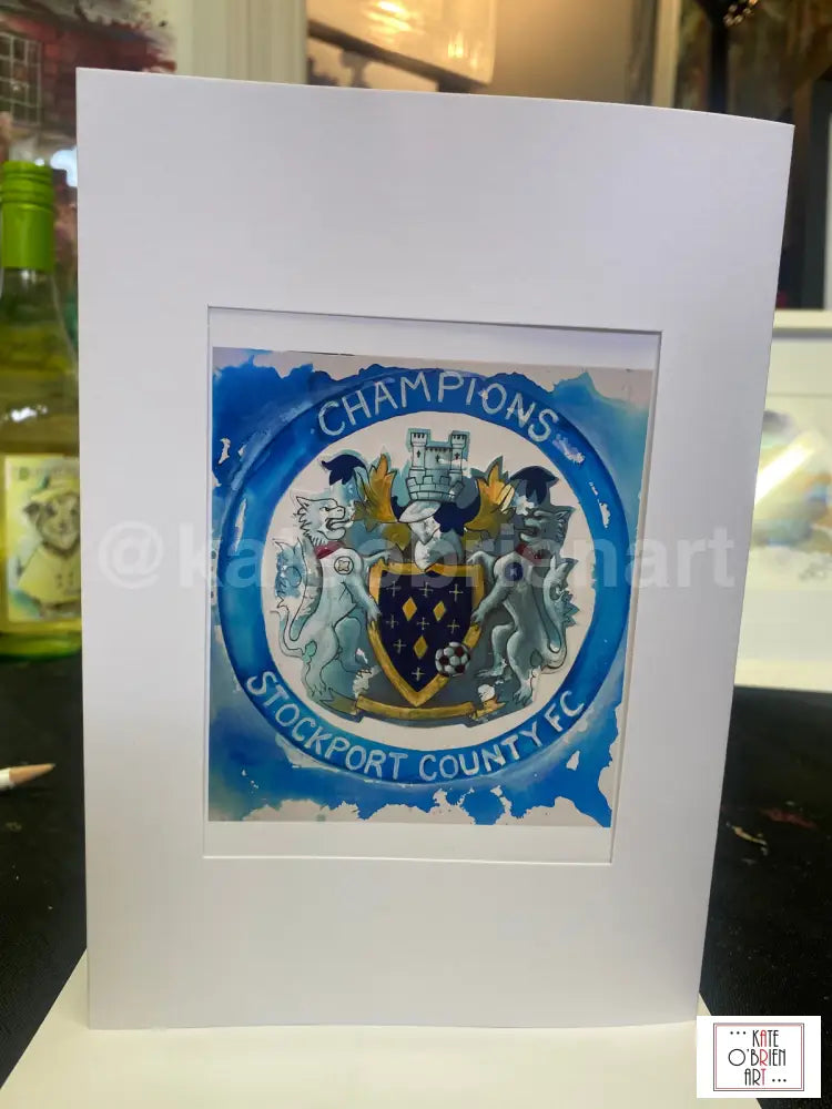 Stockport County Champions Greeting Card Kate O'Brien Art