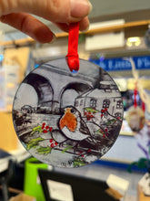 Stockport Robin glass decoration