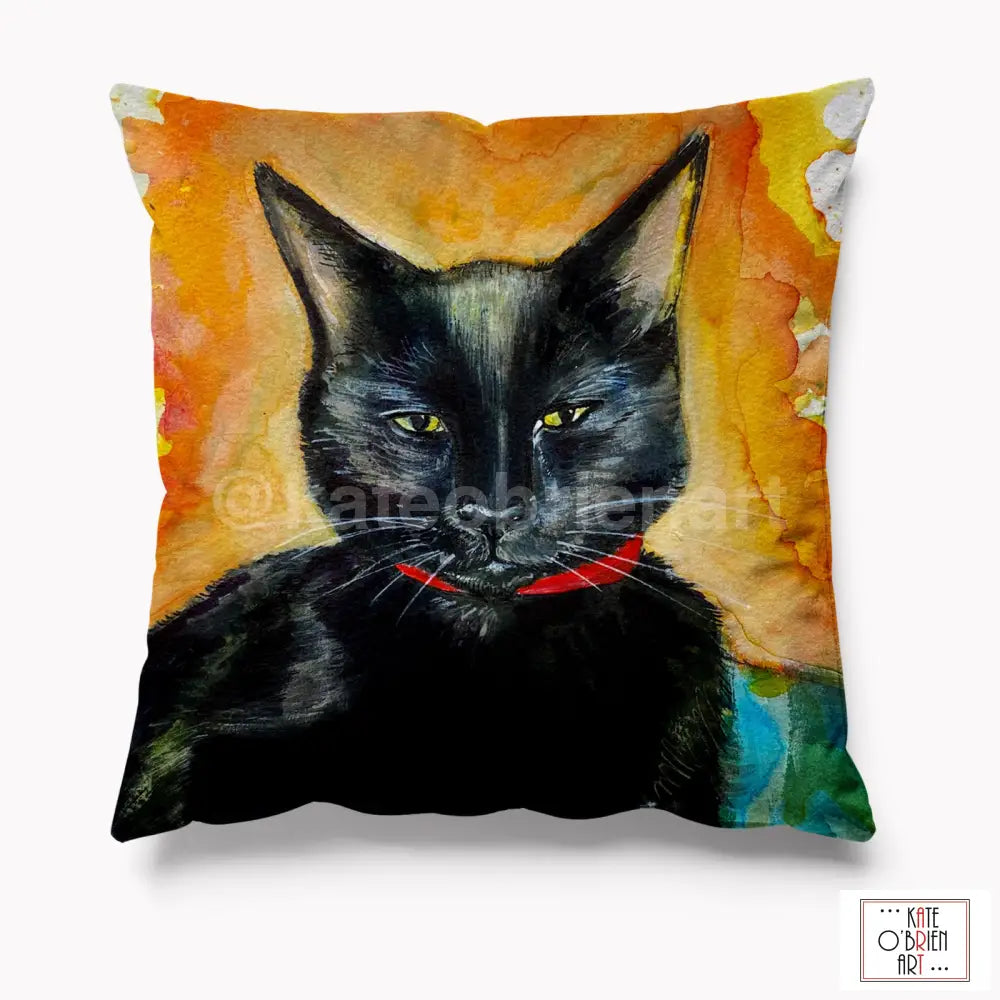 Black cat cushion online