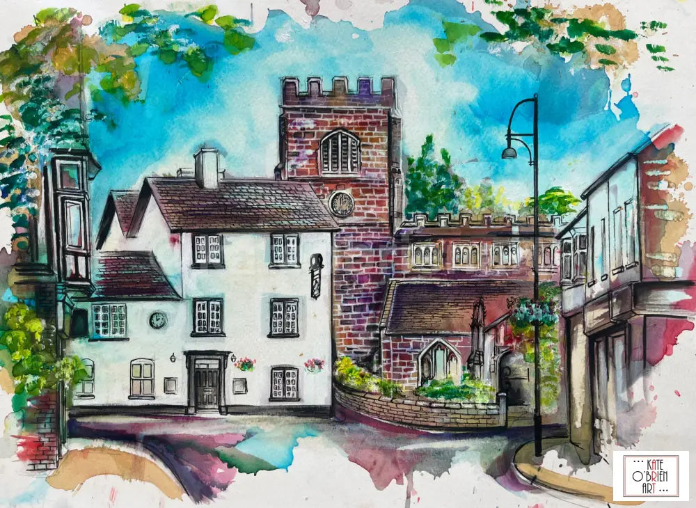 Cheadle Village Art Print Stockport