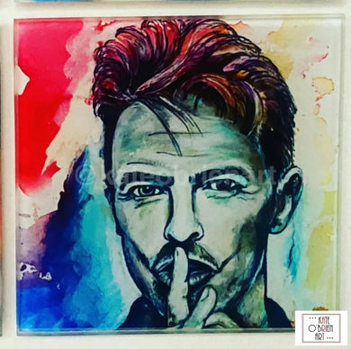 David Bowie Glass Coaster