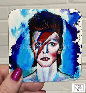 David Bowie Printed Wooden Magnet