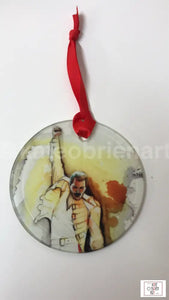 Freddie Mercury Glass Ornament
