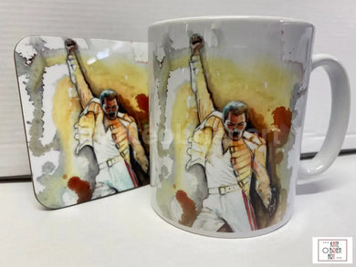 Freddie Mercury Mug And Coaster Set