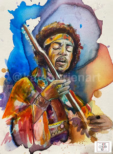 Jimi Hendrix Art Print Portrait