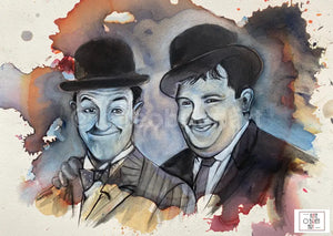 Laurel And Hardy Art Print Portrait