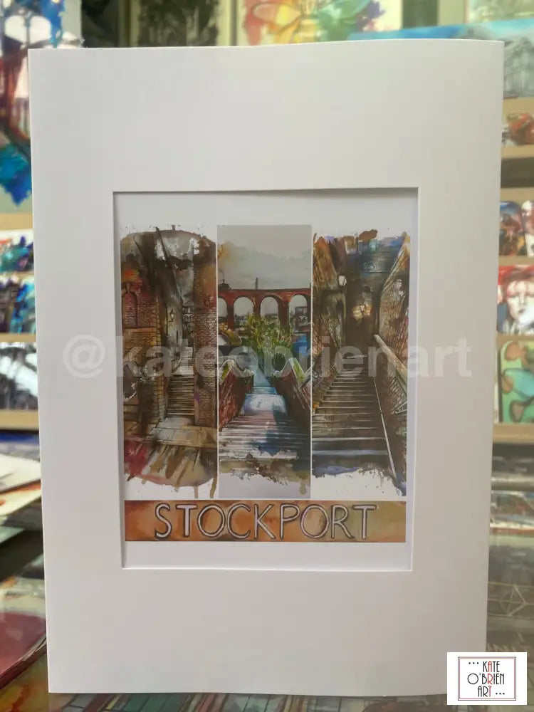 Stockport Steps Triptych Greetings Card