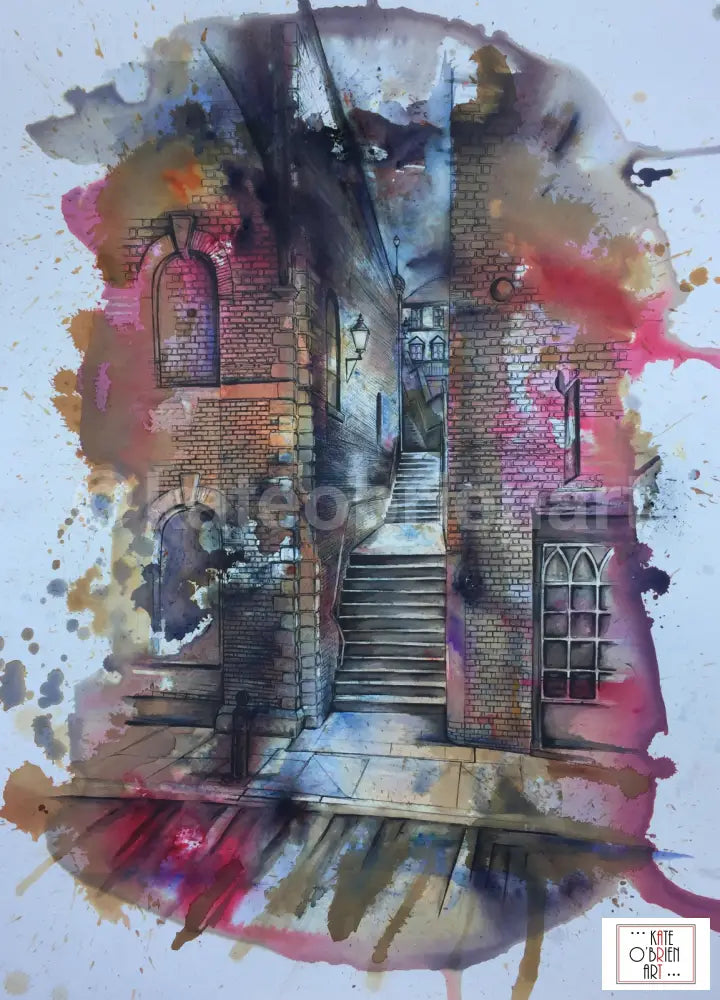 Turner’s Steps Stockport Art Print