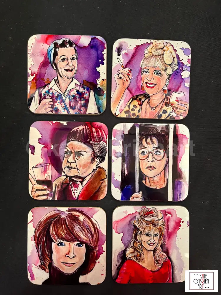 Women of the Cobbles set of six coasters